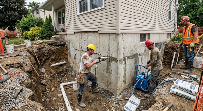 Concrete Foundation Repair in Sandown, NH