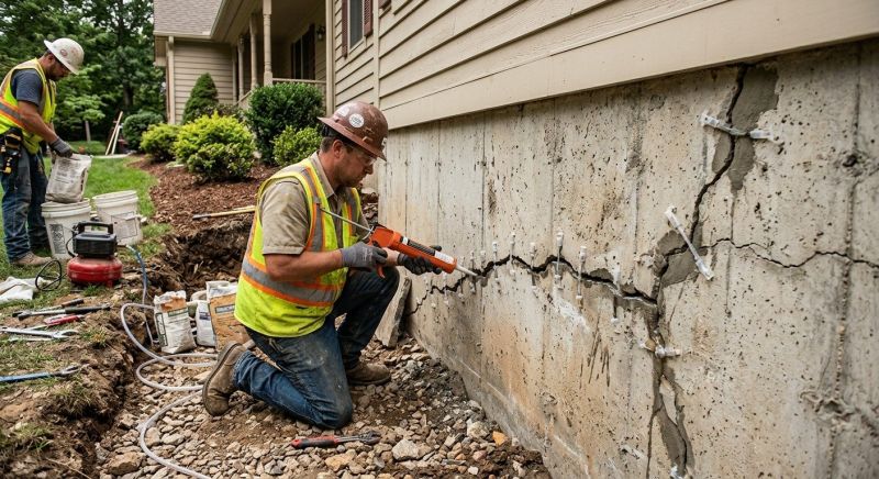 Cracked Foundation Repair in Ogunquit, ME