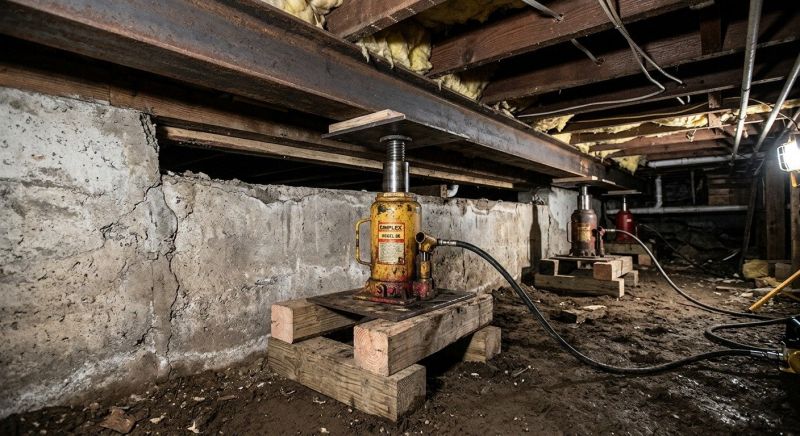 Foundation Jacking in Dover, NH