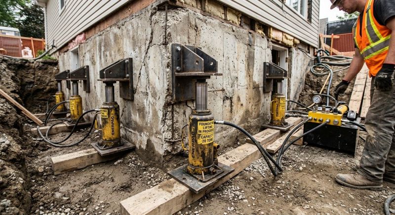 Foundation Jacking in Rochester, NH