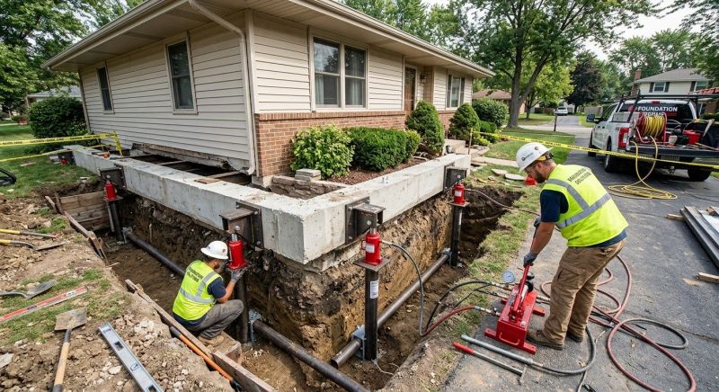 Foundation Jacking in Stratham, NH