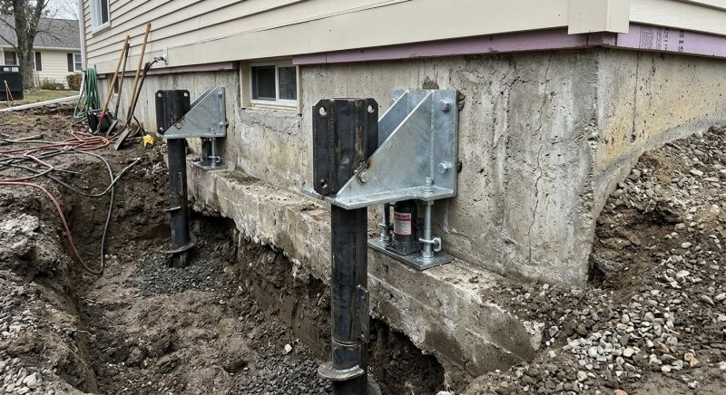 Foundation Pier Leveling in Dover, NH