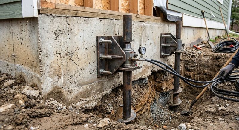 Foundation Pier Leveling in Dover, NH