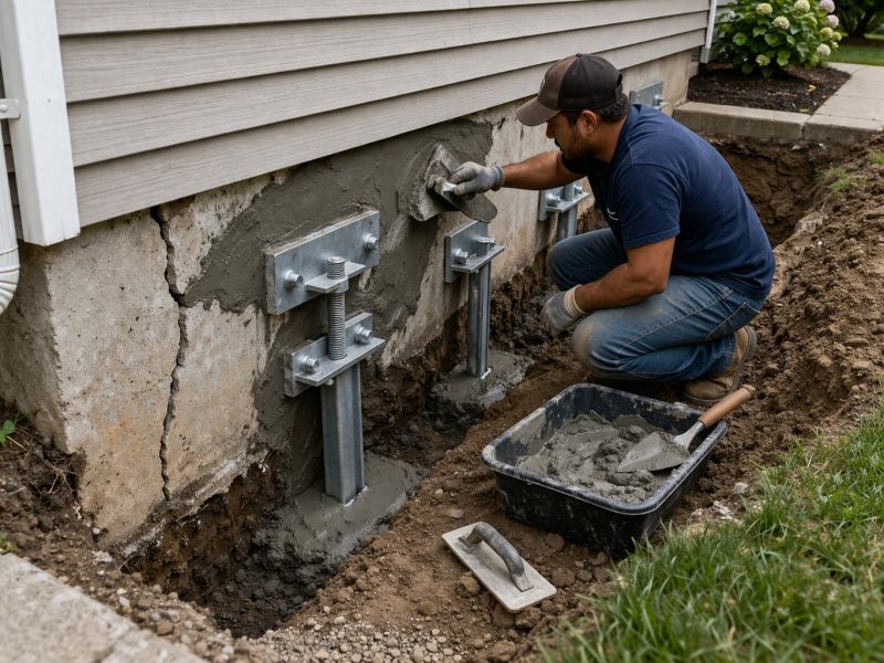 Foundation Pier Repair in Dover, NH
