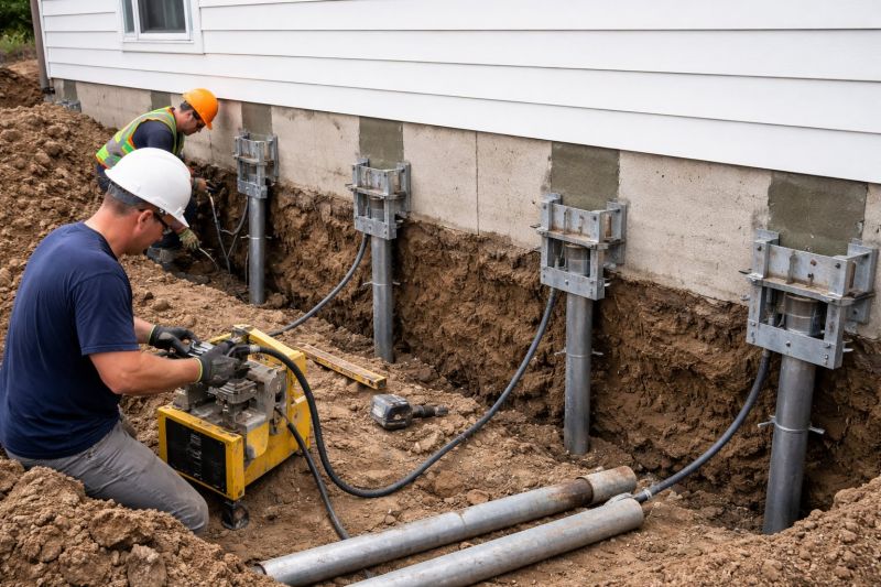 Helical Piers Installation in Dover, NH