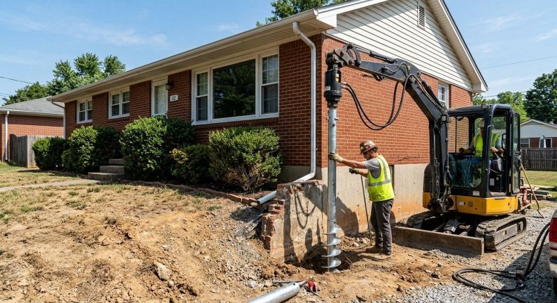 Helical Pile Installation in Dover, NH