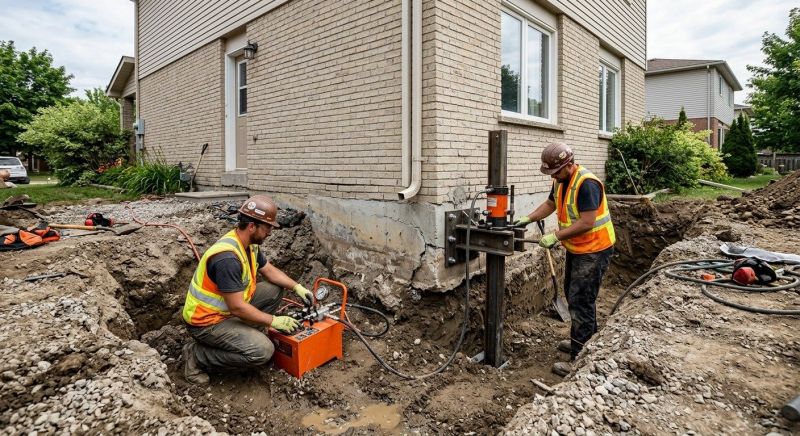 Sinking Foundation Lifting in Dover, NH