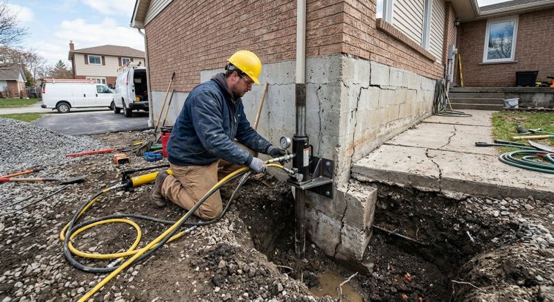 Sinking Foundation Repair in Danville, NH