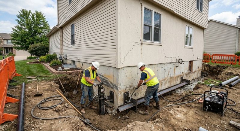 Sinking Foundation Repair in New Durham, NH