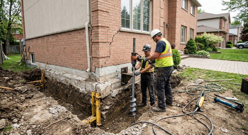 Sinking Foundation Repair in Nottingham, NH