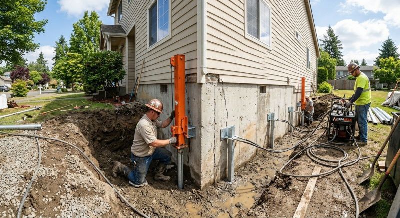 Sinking Foundation Repair in Rochester, NH